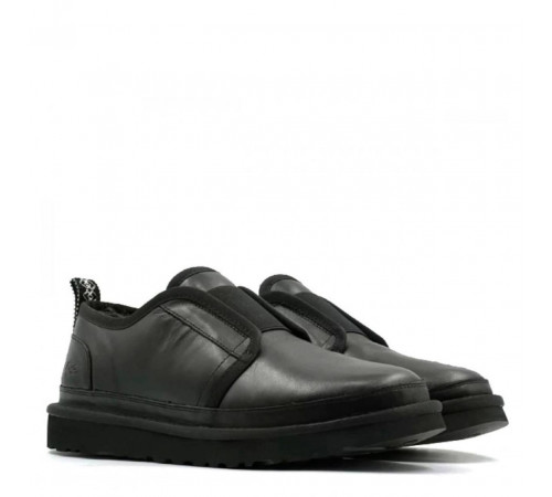UGG Mens Slippers Flex Leather Black 