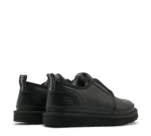 UGG Mens Slippers Flex Leather Black 