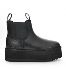 UGG Neumel Platform Chelsea Leather Black