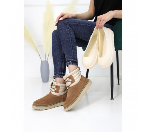 UGG Classic Mini Lace-Up Weather Chestnut Whitecap