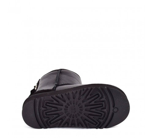 UGG Kids Classic Zip Short Metallic Black 