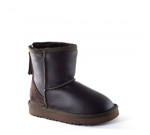 UGG Kids Classic Zip Short Metallic Chocolate 