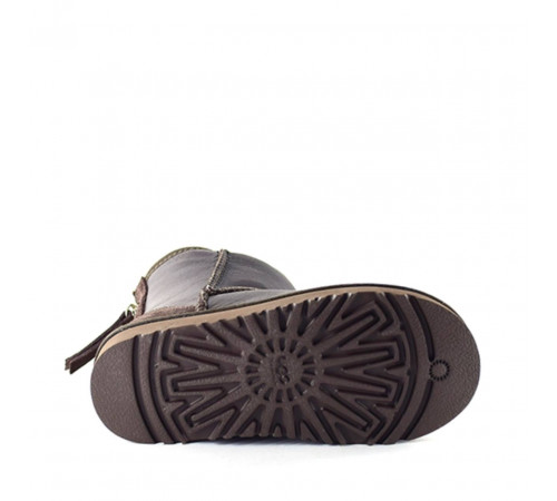UGG Kids Classic Zip Short Metallic Chocolate 