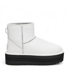 UGG Classic Mini Platform Leather White