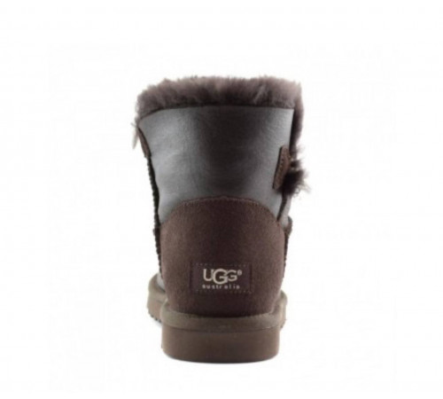 UGG Mini Bailey Button Metallic Chocolate