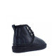 UGG Kids Neumel Zip Leather Black 