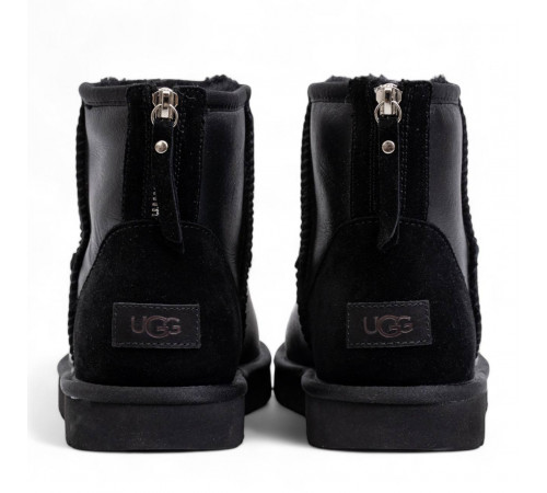 UGG Mens Classic Mini Zip Metallic Black 