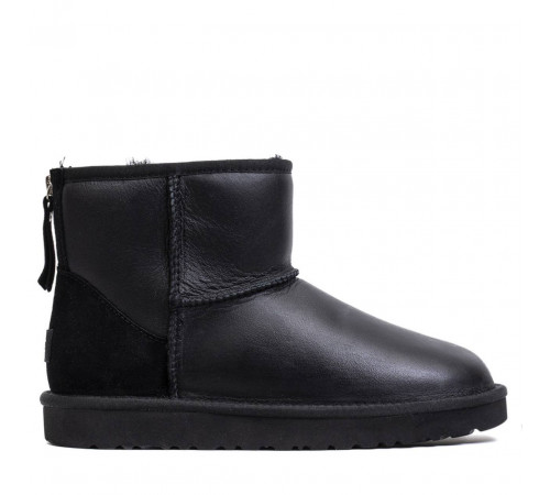 UGG Mens Classic Mini Zip Metallic Black 
