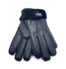 UGG Men Sheepskin Gloves Leather Black 