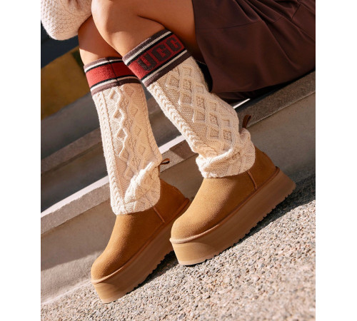 UGG Classic Sweater Letter Chestnut