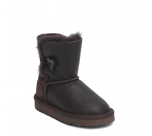 UGG Kids Bailey Button Metallic Chocolate 