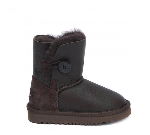 UGG Kids Bailey Button Metallic Chocolate 