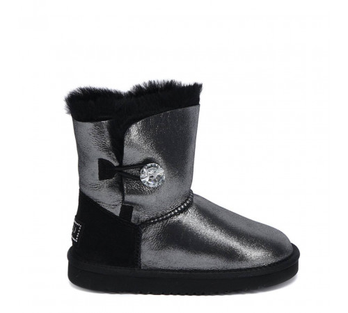 UGG Kids Bailey Button I Do Black 