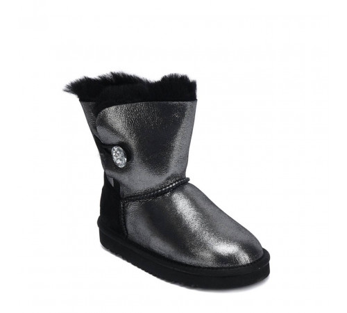 UGG Kids Bailey Button I Do Black 