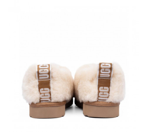 UGG Hailey Fluff Slippers Natural