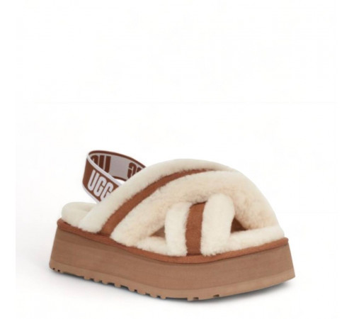 UGG Disco Cross Slide Chestnut
