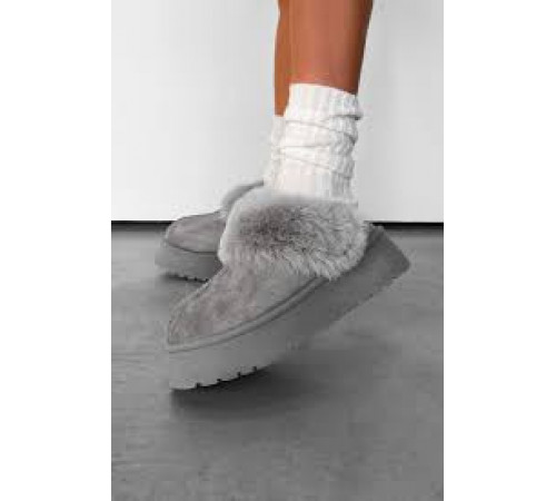 UGG Funkette Suede Platform Grey