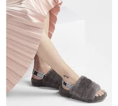 UGG Fluff Yeah Slide Grey