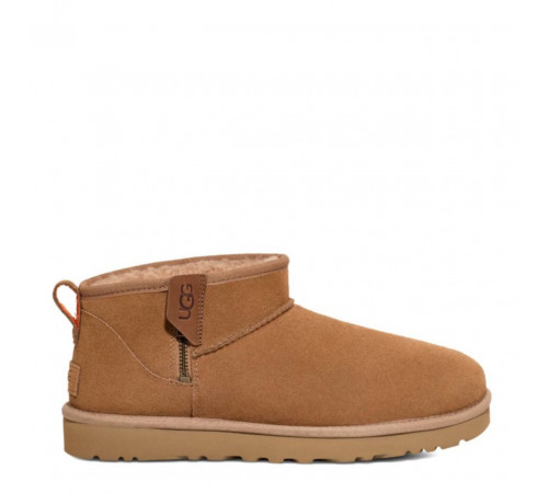 UGG Men Classic Ultra Mini ZIP Chestnut 