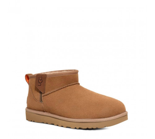 UGG Men Classic Ultra Mini ZIP Chestnut 