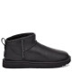 Ugg Mens Classic Ultra Mini Leather Black 