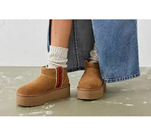 UGG Classic Ultra Mini Braid Platform Burnt Olive
