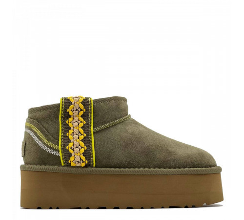 UGG Classic Ultra Mini Braid Platform Burnt Olive