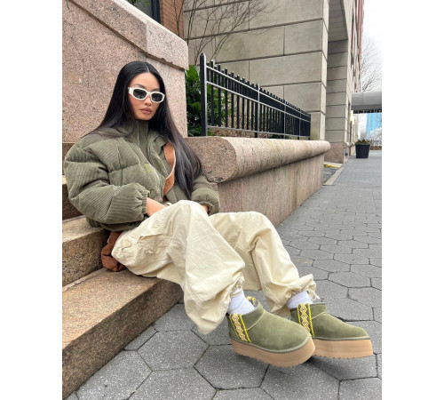 UGG Classic Ultra Mini Braid Platform Burnt Olive