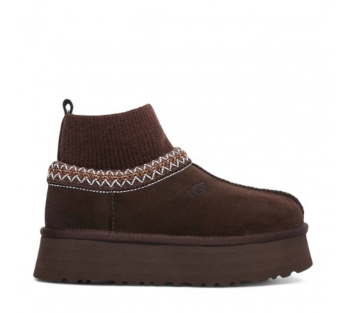 UGG Tazz Platform Knit Chocolate