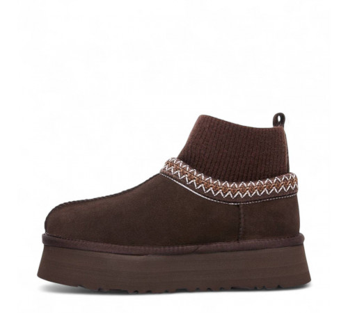 UGG Tazz Platform Knit Chocolate