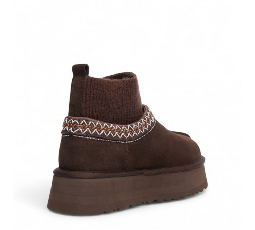 UGG Tazz Platform Knit Chocolate