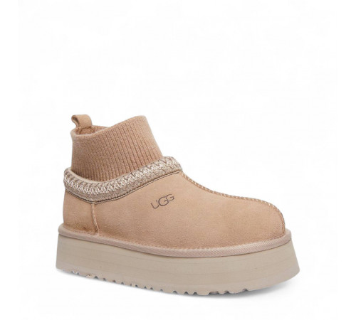 UGG Tazz Platform Knit Sand