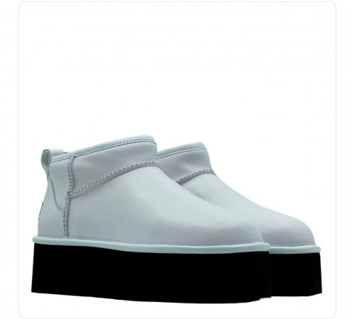 UGG Classic Ultra Mini Platform Leather White