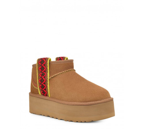 UGG Classic Ultra Mini Braid Platform Chestnut