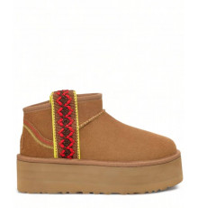 UGG Classic Ultra Mini Braid Platform Chestnut